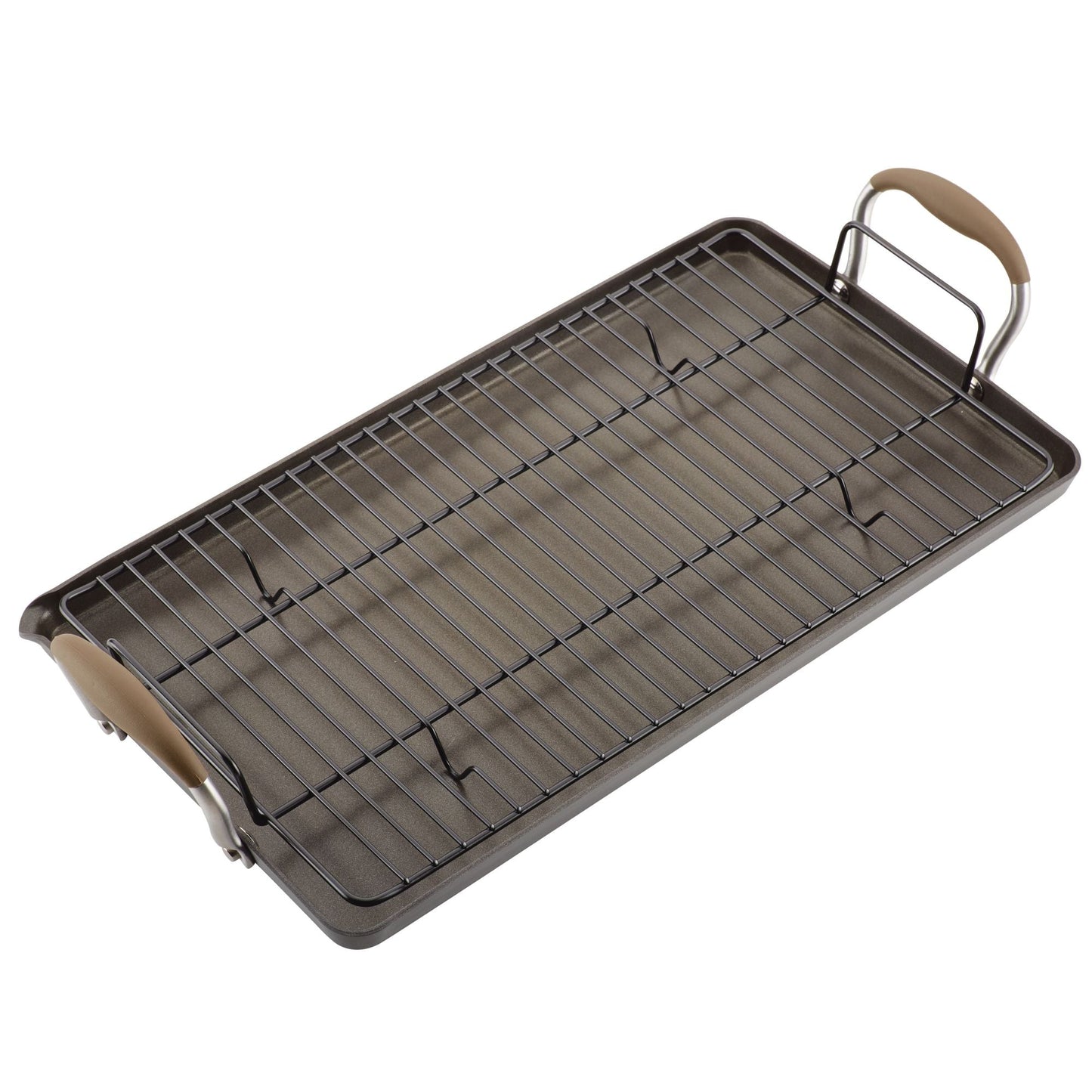 10 x 18-Inch Double Burner Griddle with Multi-Purpose Rack